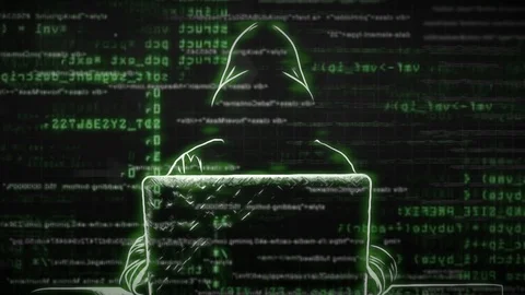 Hacker at work Stock Footage 128623961