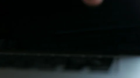 Hacker work in office and press key enter Stock Footage 64058895