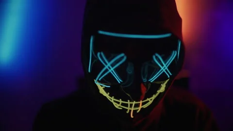 Hacker is working on laptop at night. Hands are typing a virus code at keyboard Stock Footage 164056420