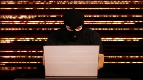 Hacker Working Table Arrested Vídeos de archivo 20525732