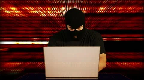 Hacker Working Table Fails Stock-Footage 20526738