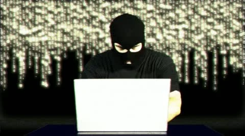 Hacker Working Table Fails Matrix 1 720 Stock-Footage 21940398