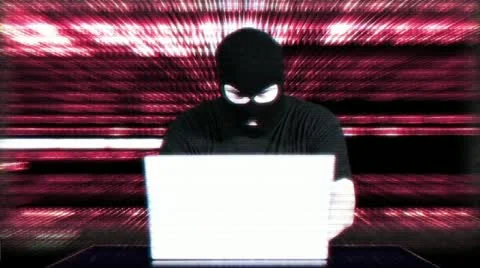 Hacker Working Table Fails Matrix 3 720 Stock-Footage 21940519