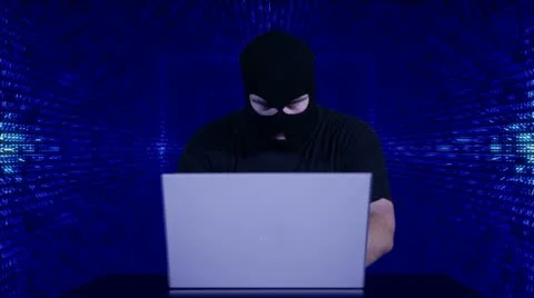 Hacker Working Table Fails Tunnel BG 3 720 Stock-Footage 21940636