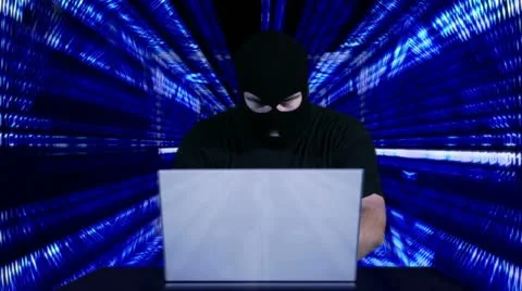 Hacker Working Table Fails Tunnel BG 6 720 Stock-Footage 21940790