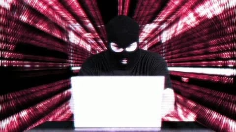 Hacker Working Table Success Tunnel Matr... | Stock Video | Pond5