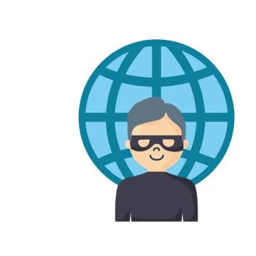 Hacker world on white background Stockillustratie