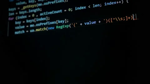 A hacker writes computer code, close up. Stock Footage 93016252