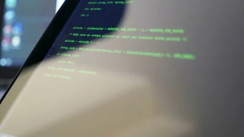 Hacker writes virus code Stock Footage 81718100