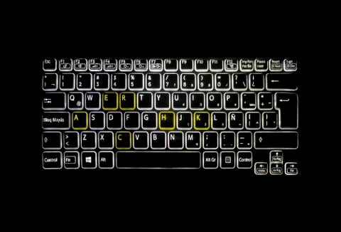 Hacker Yellow Colored Text Keyword Background Stock Photos