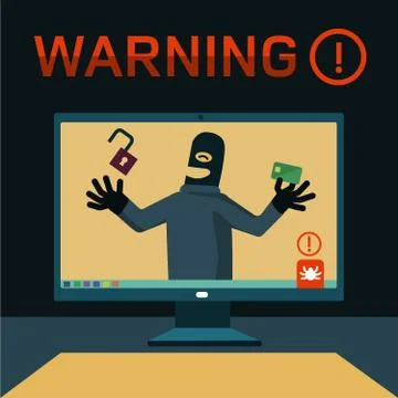 Hackers attacked computer Stock-Illustration