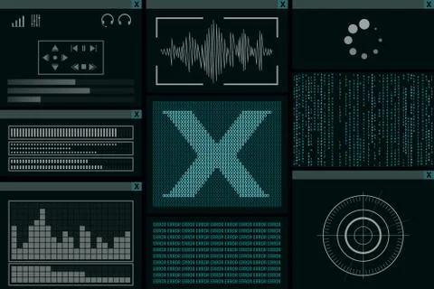 Hackers computer program. イラスト素材