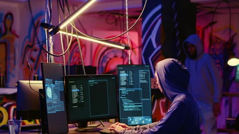 Hackers discuss bugs technical knowhow Stock Footage 256112931