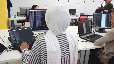 Hackers making cryptocurrency fraud using virus software and computer interfa Video stock 150132247