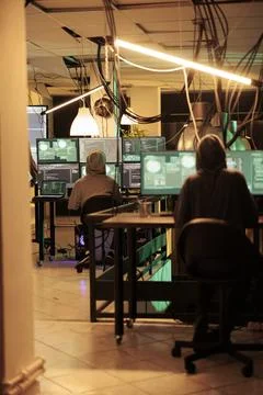 Hackers planting computer malware on software Stock Photos