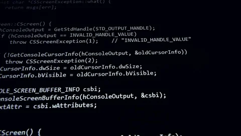 Hackers program code, running on screen. 4K Stock Footage 75567849