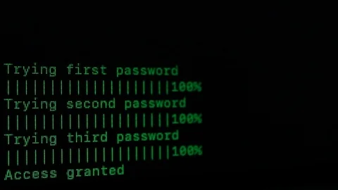 Hacker's screen during attack Stock Footage 94520300