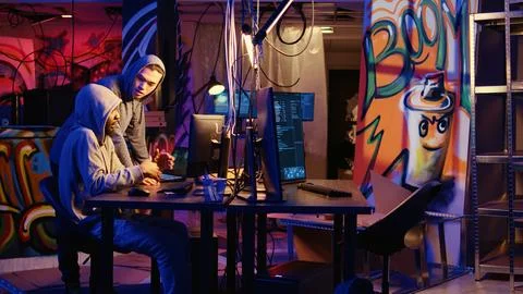 Hackers using phishing technique Stock Photos