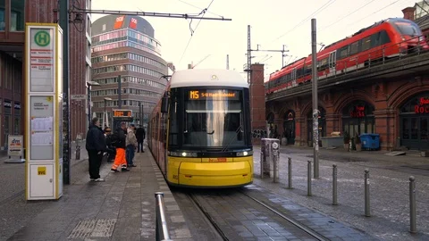 HACKESCHER MARKT STATION, BERLIN, GERMANY Stock Footage 91219129