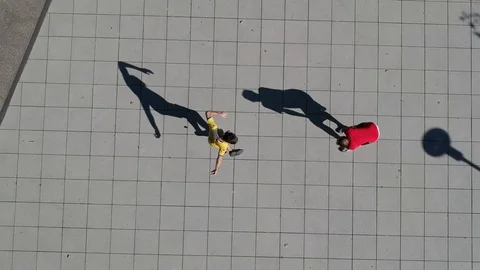 Hackie Sack From Above - Long Shadows 動画素材 97681791