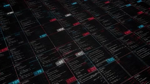 Hacking activities on computer black screen. Animation. Cybercrime network Stock Footage 137865534