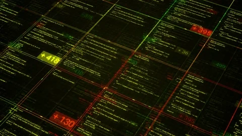Hacking activities on computer black screen. Animation. Cybercrime network Stock Footage 137865544