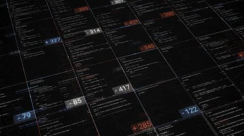 Hacking activities on computer black screen. Animation. Cybercrime network Stock Illustration