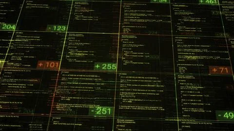 Hacking activities on computer black screen. Animation. Cybercrime network Stock Illustration