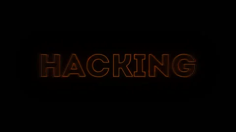 Hacking Animation Text + Alpha Channel Stock Footage 131318768