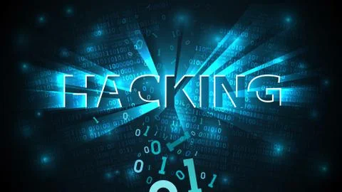 Hacking background, abstract hacking system. Hacker attack, matrix background Stock Illustration