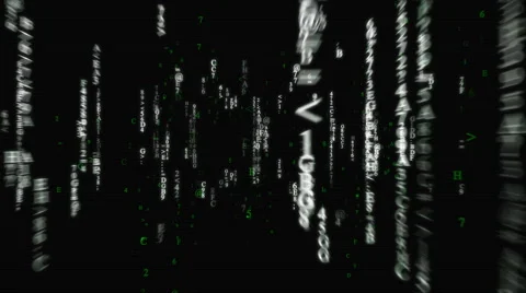 Hacking Binary Code Intro Stock Footage 68460300
