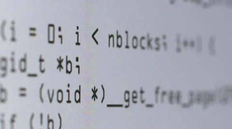 Hacking Code Against White Computer Screen 3 Stock Footage 61409423