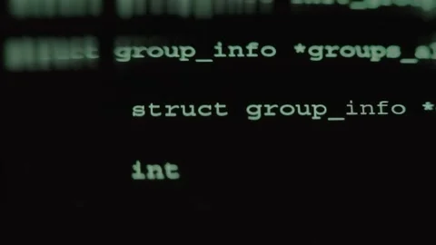 Hacking code appearing on screen, macro view Stock Footage 292447698
