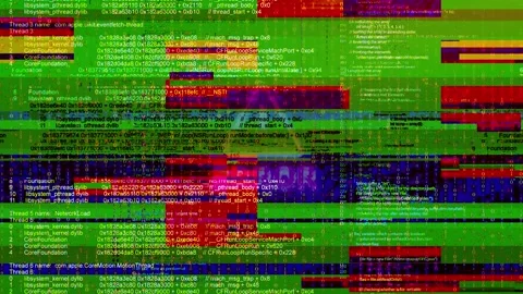 Hacking code data flow stream programming, development, cyber encryption code Stock Footage 293154652