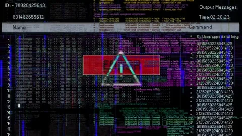 Hacking code data flow stream programming, development, cyber encryption code Stock Footage 295176453