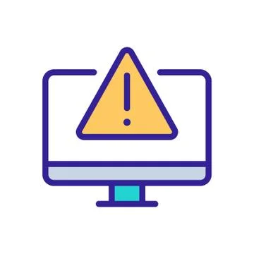 Hacking computer icon vector outline illustration 库存插图
