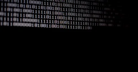Hacking concept green text source code in monitor black tech security 스톡 동영상 334021573