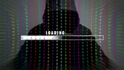 Hacking Concept with loading bar Stock Footage 252424490