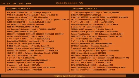 Hacking Console Screen Animation – Cyber Security Digital Code Background Stock Footage 317545823