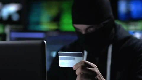 Hacking credit card  Stock Footage 200153569