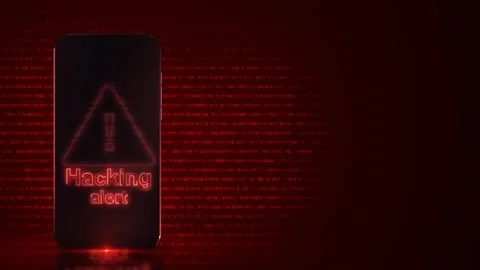 Hacking cyber attack and security breach abstract System hacked with distorted Stock Footage 295168717