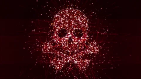 Hacking cyber attack and security breach abstract System hacked with distorted Stock Footage 295169263