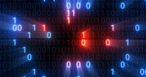 Hacking digital binary code matrix 01 ba... | Stock Video | Pond5