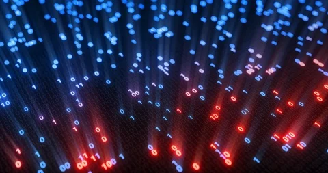 Hacking digital binary code matrix 01 ba... | Stock Video | Pond5