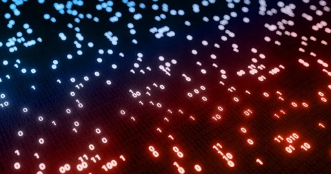 Hacking digital binary code matrix 01 ba... | Stock Video | Pond5