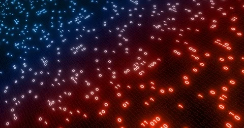 Hacking digital binary code matrix 01 ba... | Stock Video | Pond5