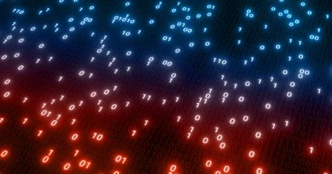 Hacking digital binary code matrix 01 background. Stock Illustration