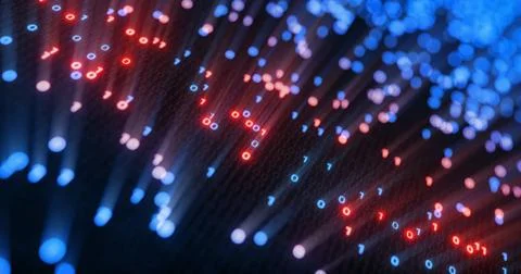 Hacking digital binary code matrix 01 background. Stock Illustration