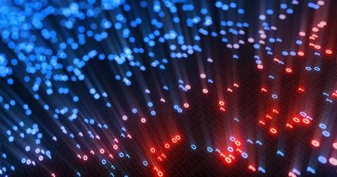 Hacking digital binary code matrix 01 background. 库存插图