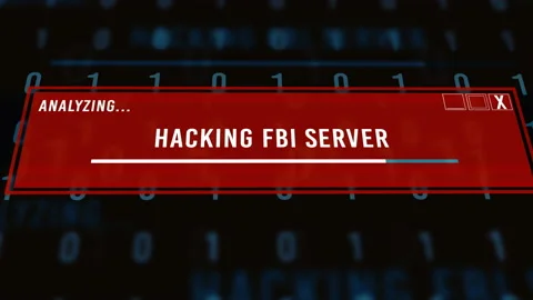Hacking Digital Technology Software Concept - Breaching FBI Server and Stealing  Stock Footage 146295464